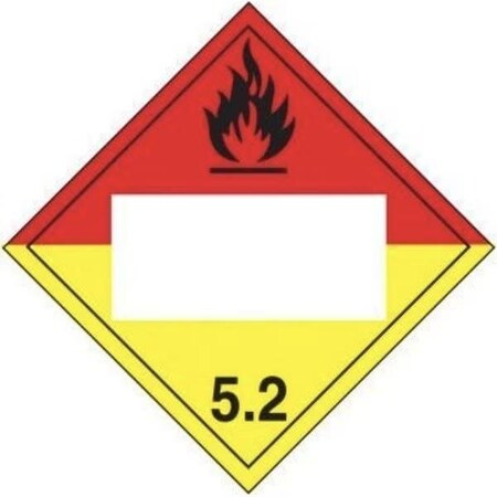 Accuform BLANK DOT PLACARD HAZARD CLASS MPL525VS50 MPL525VS50